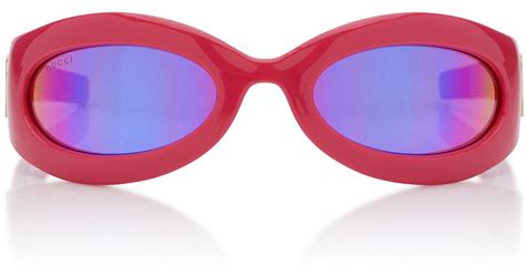 gucci parade runway geometric-frame acetate sunglasses|Geometric.